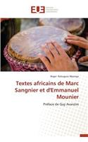 Textes Africains de Marc Sangnier Et d'Emmanuel Mounier: (Omn.Univ.Europ.)