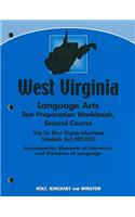 West Virginia Language Arts Test Preparation Workbook, Second Course: Help for West Virginia Educational Standards Test (WESTEST)