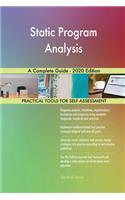 Static Program Analysis A Complete Guide - 2020 Edition
