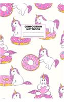 Composition Notebook: Glamorous Unicorn Pony Wide Ruled Lined Journal