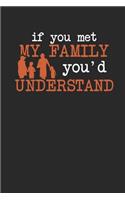 If you met my Family you'd understand: Lined Journal Lined Notebook 6x9 110 Pages Ruled