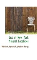 List of New York Mineral Localities