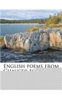 English Poems from Chaucer to Kipling;: (English)
