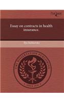 Essay on Contracts in Health Insurance