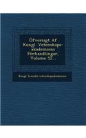 Öfversigt AF Kongl. Vetenskaps-Akademiens Förhandlingar, Volume 52...