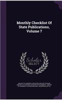Monthly Checklist of State Publications, Volume 7