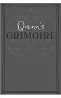 Quinn's Grimoire: Personalized Grimoire / Book of Shadows (6 x 9 inch) with 110 pages inside, half journal pages and half spell pages.