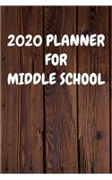 2020 Planner for Middle School