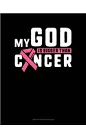 My God Is Bigger Than Cancer: Unruled Composition Book