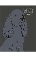 2020 Spaniel: Dated Weekly Planner With To Do Notes & Dog Quotes - Spaniel Black(90 Awesome Calendar Planners for Dog Owners Dark)