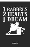 Notebook: Barrel Racing Themed Notebook (6x9 inches) with Blank Pages ideal as a Chasing Cans Cloverleaf Journal. Perfect as a Horse Riding Book for all Racer