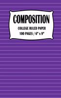 Composition College Ruled Paper Notebook