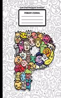 Cute Initial Monogram Notebook Primary Journal