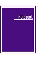 Notebook: College Ruled, Lined, Notebook for School, Work, 1 Subject, Dark Purple, Soft Cover