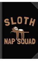 Sloth Nap Squad Journal Notebook: Blank Lined Ruled for Writing 6x9 120 Pages