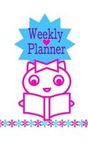 Weekly Planner: Undated Perpetual Cute Cat Theme Planner 52 Weeks