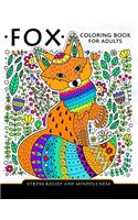 Fox Coloring Book for adults