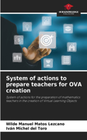 System of actions to prepare teachers for OVA creation