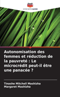 Autonomisation des femmes et réduction de la pauvreté