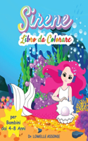 Libro da colorare sirene per ragazze 4-8 anni