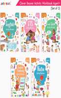 Jolly Kids Clever Beaver Ages 4+ Activities Workbooks Set of 5 English-Maths-EVS-Good Habit-Logical Reasoning| Early Learning Numbers-Alphabets-General Knowledge
