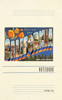 Vintage Lined Notebook Greetings from California, San Luis Obispo