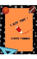 High School Planner (Football and Basketball Theme)