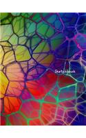 Sketchbook: Large Colorful Abstract Polygon Design Drawing Book