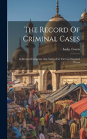 Record Of Criminal Cases