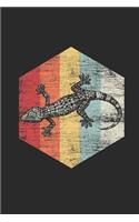 Gecko Polygon: Dotted Bullet Grid Notebook / Journal (6 X 9 -120 Pages) - Gift Idea for Animal Lover And Gecko Fans