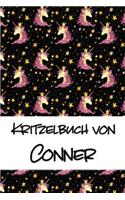 Kritzelbuch von Conner: Kritzel- und Malbuch mit leeren Seiten für deinen personalisierten Vornamen