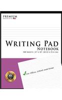 Writing Pad Notebook: Purple Cover, Lined Writing Notebook Pad, Essential for Home, Office & School