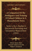 Comparison Of The Intelligence And Training Of School Children In A Massachusetts Town