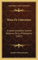 These De Litterature