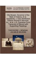 Otis Bowen, Governor of the State of Indiana, Et Al., Appellants, V. Gary Northwest Indiana Women's Services, Inc., Et Al. U.S. Supreme Court Transcript of Record with Supporting Pleadings