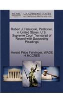Robert J. Helstoski, Petitioner, V. United States. U.S. Supreme Court Transcript of Record with Supporting Pleadings