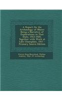 A Report on the Archaeology of Maine