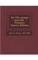 Un Fils Unique: Nouvelle - Primary Source Edition