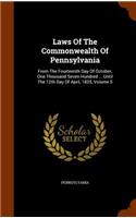 Laws Of The Commonwealth Of Pennsylvania