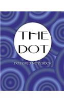 The Dot: Dot Grid Notebook 8x10 100 Pages (Dot Grid Journal) (Dot Grid) (Dot Journal) Blue Retro Circles