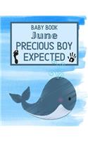 Baby Book June Precious Boy Expected