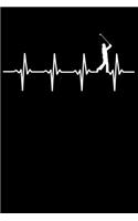 Golfer Notebook: Golf Heartbeat 6 x 9 Dotted Dot Grid Journal Gift for Golfers And Golf Players (108 Pages)