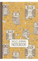 Bullet Journal: Lovely Owls Dotted Grid Notebook with 110 Numbered Pages (6x9 inches)