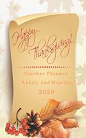 Teacher Planner Weekly And Monthly 2020