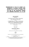 Implementation of the USA Patriot Act
