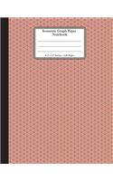 Isometric Graph Paper Notebook. 8.5" x 11" - 120 Pages: Isometric Grid On Orange Cover. Grid of equilateral triangles each measuring 0.28". 3D Design Paper. Suitable for architecture, landscaping or sculp