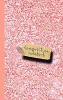 Composition Notebook: Small Sparkle Glitter School or Academic College Ruled Composition Notebook for Girls and Women - Deep Pink Glitter