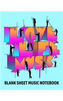 Love Life Music Blank Sheet Music Notebook