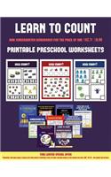 Printable Preschool Worksheets (Learn to count for preschoolers): A full-color counting workbook for preschool/kindergarten children.