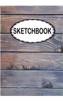 Sketchbook: Wood 3: 110 Pages of 7" x 10" Blank Paper for Drawing (Sketchbooks)